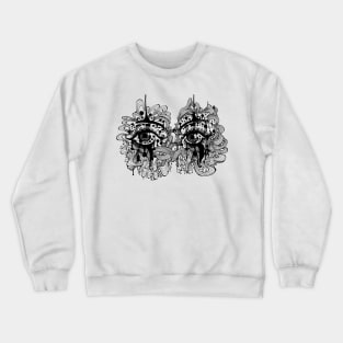 Abstract eye doodle art Crewneck Sweatshirt